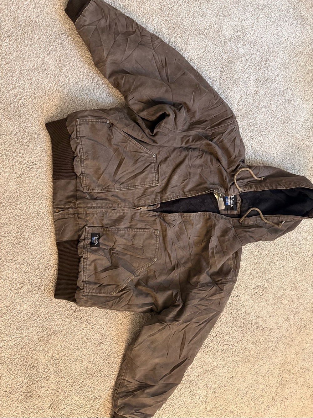 Walls Brown Hooded Bomber Jacket